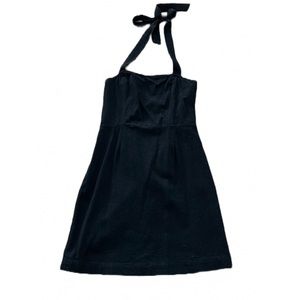 Black Tie Halter Mini Dress